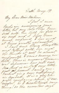 Letter to Ms. Philena McKeen from Emily P. Reed, Abbot Academy, May 19, 1879