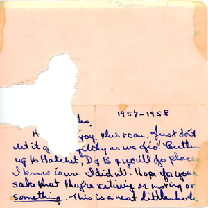 Sherman House Letter, Diane Ralphs, Abbot Academy