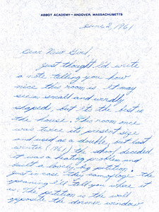 Sherman House Letter, July Nickerson, Abbot Academy