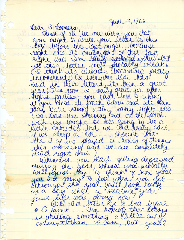 Sherman House Letter, Jessi Witherspoon, Abbot Academy