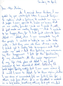 Letter to Don Gordon from former Abbot Academy student Kim, April 26, 1970