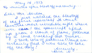 Letter to Don Gordon from former Abbot Academy student Sara G, May 14, 1973