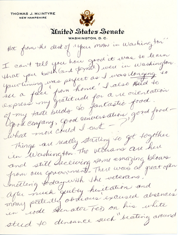 Letter to Don Gordon from former Abbot Academy student Kathy Snowden