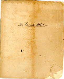 Madame Sarah Abbot Account Book, 1847-1850