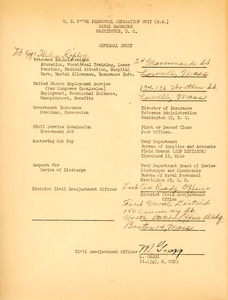 Referral sheet, Helen Ripley, Abbot Academy, class of 1930