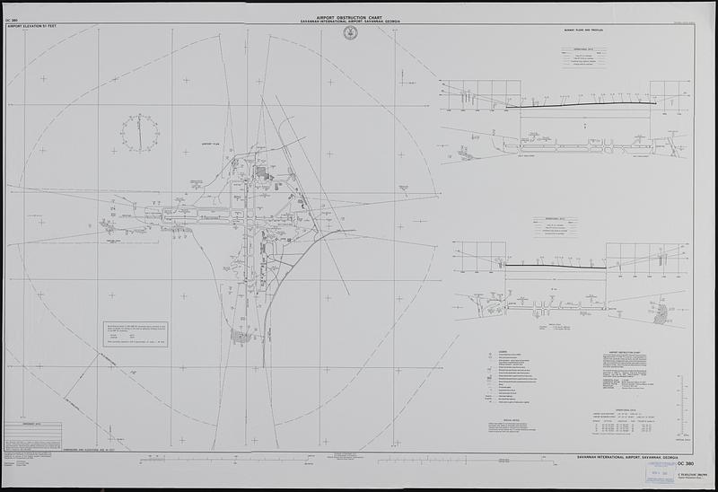 Airport obstruction chart, OC 380, Savannah International Airport, Savannah, Georgia