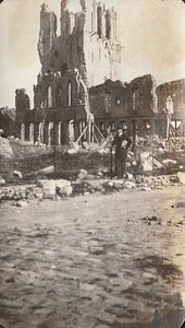 Cloth Hall after WWI, Ypres, Belgium