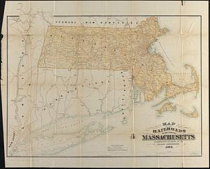 Map of the railroads of the state of Massachusetts