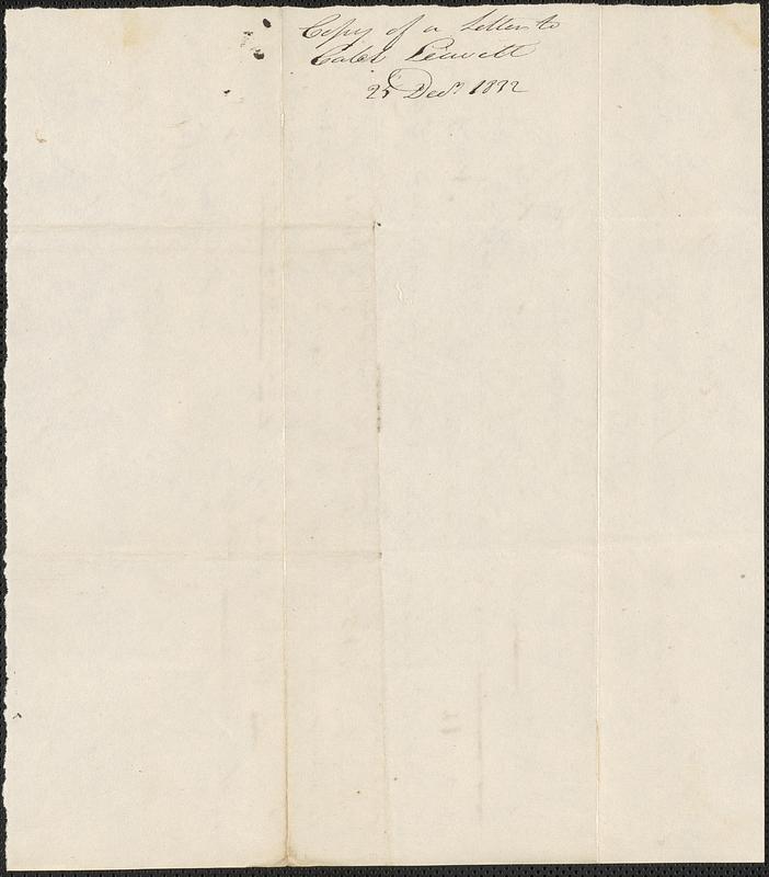 George Coffin to Caleb Leavitt, 25 December 1832 - Digital Commonwealth