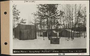 Albina Morin, camp, Long Pond, Rutland, Mass., Feb. 9, 1932