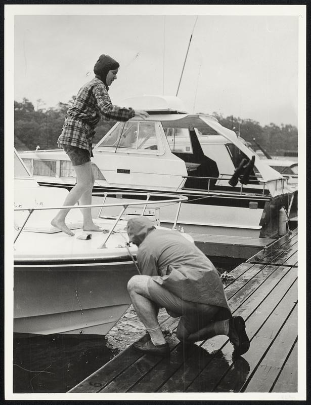 Monument Beach Y. C. Bourne. Jane Dawson age 21 and her father Howard