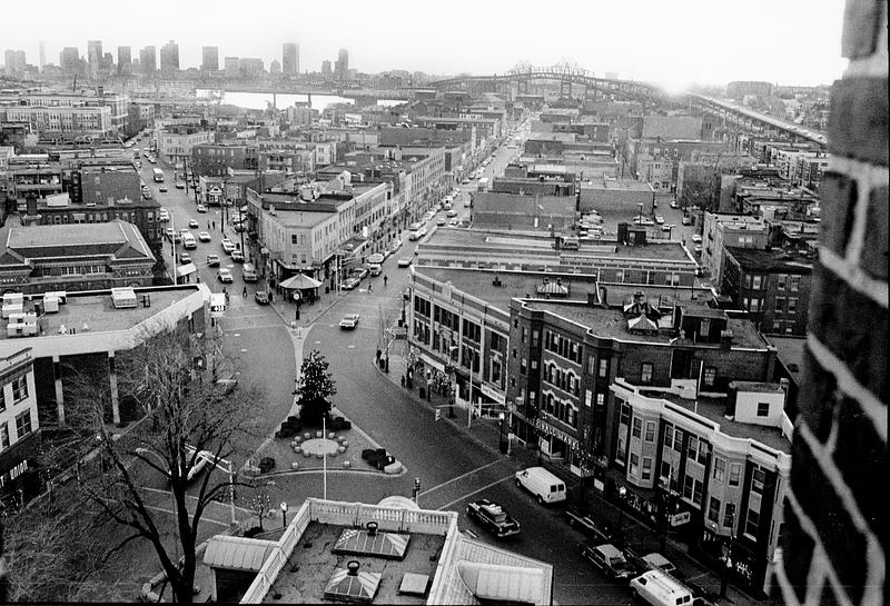 City Hall spire looking south