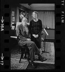 Dr. Robert Pearson and Florence Chapman Pearson at piano