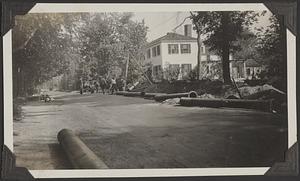 Laying pipe on Old Sudbury Road