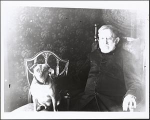 Rev. Charles Babbidge with dog