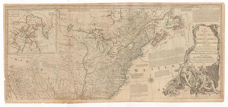 A new and correct map of North America; with the West India Islands