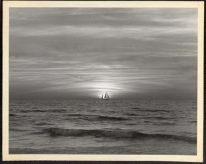 A sailboat during sunset at Clearwater Beach