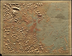 J. Schedler's relief map of Boston and environs