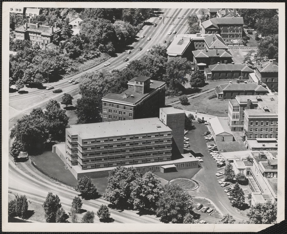 New air view of Mount Auburn Hospital, Cambridge Digital Commonwealth