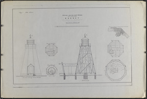 Design for two lighthouses to be erected at the Gurnet, Plymouth Harbour