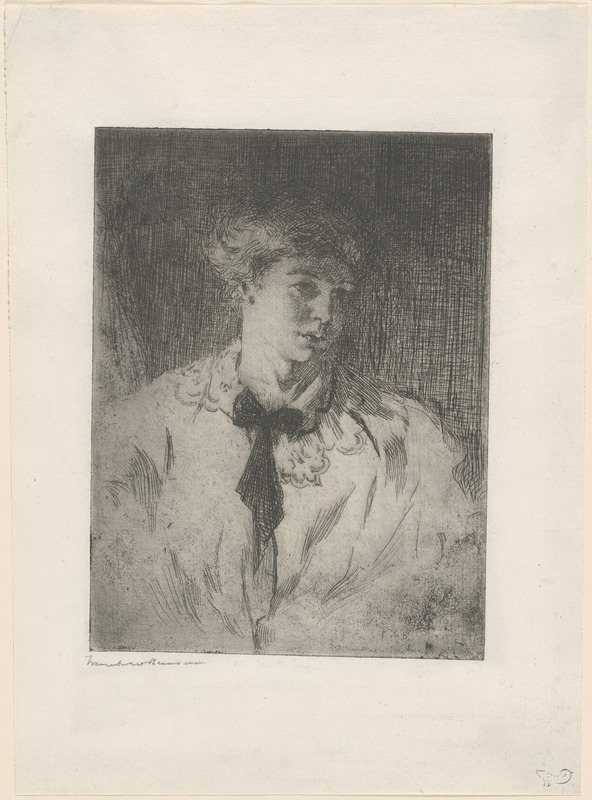 Head of a young girl (second plate)