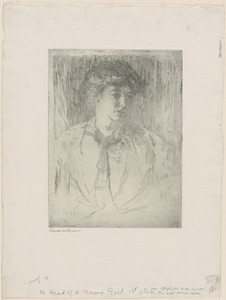 Head of a young girl (first plate)