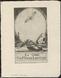 Bookplate of Charles Martin Loeffler
