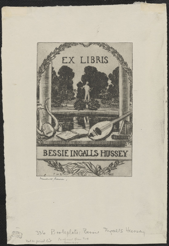 Bookplate: Bessie Ingalls Hussey