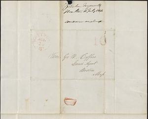 Zebulon Ingersoll to George Coffin, 11 July 1846
