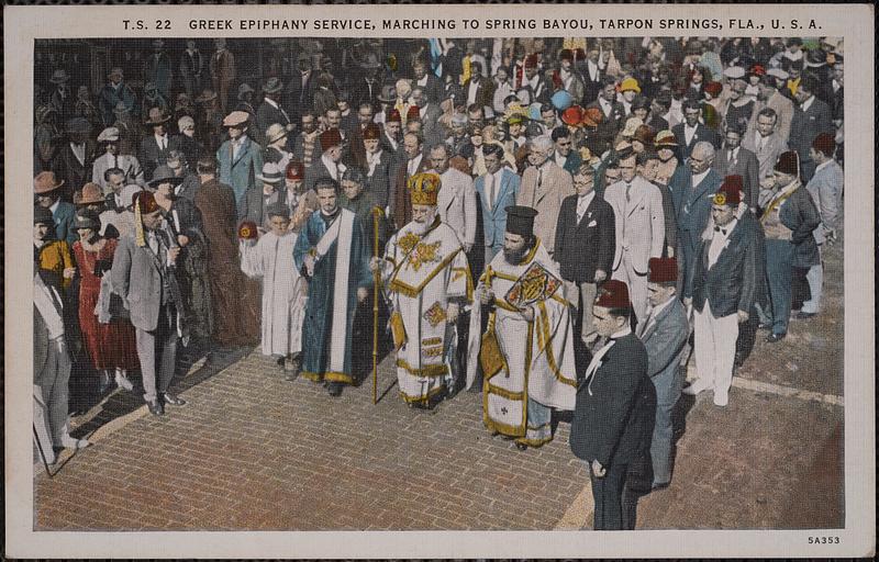 Greek Epiphany service, marching to Spring Bayou, Tarpon Springs, Fla., U. S. A.