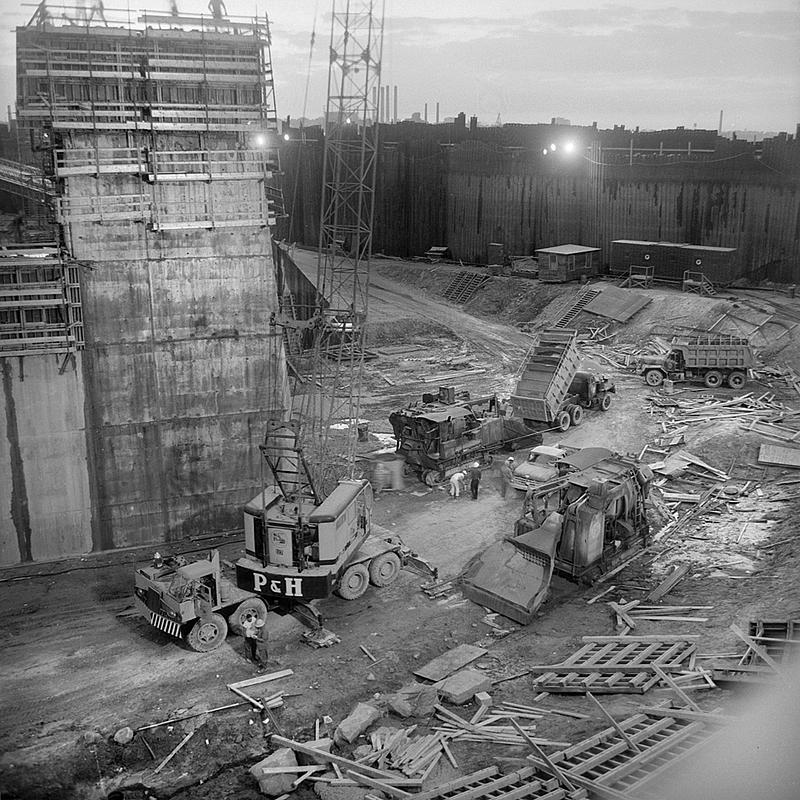 Hurricane Barrier construction, New Bedford