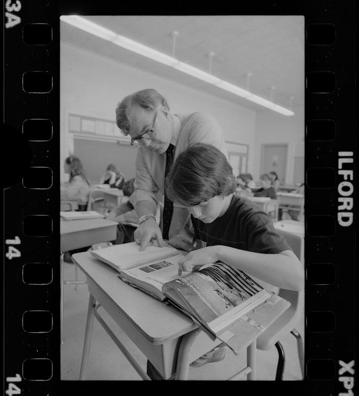 Elementary School Teacher In Class South Boston Digital Commonwealth