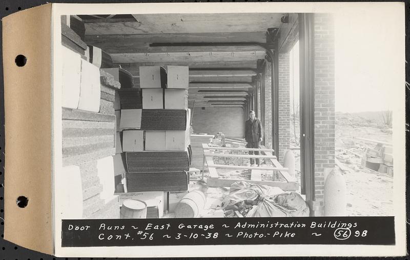 Contract No. 56, Administration Buildings, Main Dam, Belchertown, door