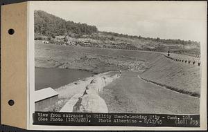 Contract No. 108, Utility Wharves, Quabbin Reservoir, Ware, view from entrance to utility wharf, looking northerly, Ware, Mass., Aug. 17, 1945