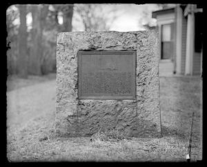 Marker for home of Samuel Francis Smith who wrote hymn "America," Newton