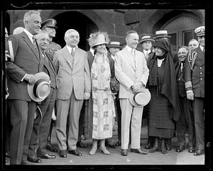 Pres. and Mrs. Coolidge at Salem depot