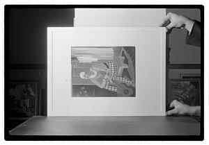 Modern art c/o Collier Copies of oils & watercolor & 2 statues