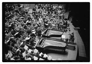 Recording "La Mer" for Victor R.C.A., Dr. K & Boston Symphony Orchestra, also recording mch.