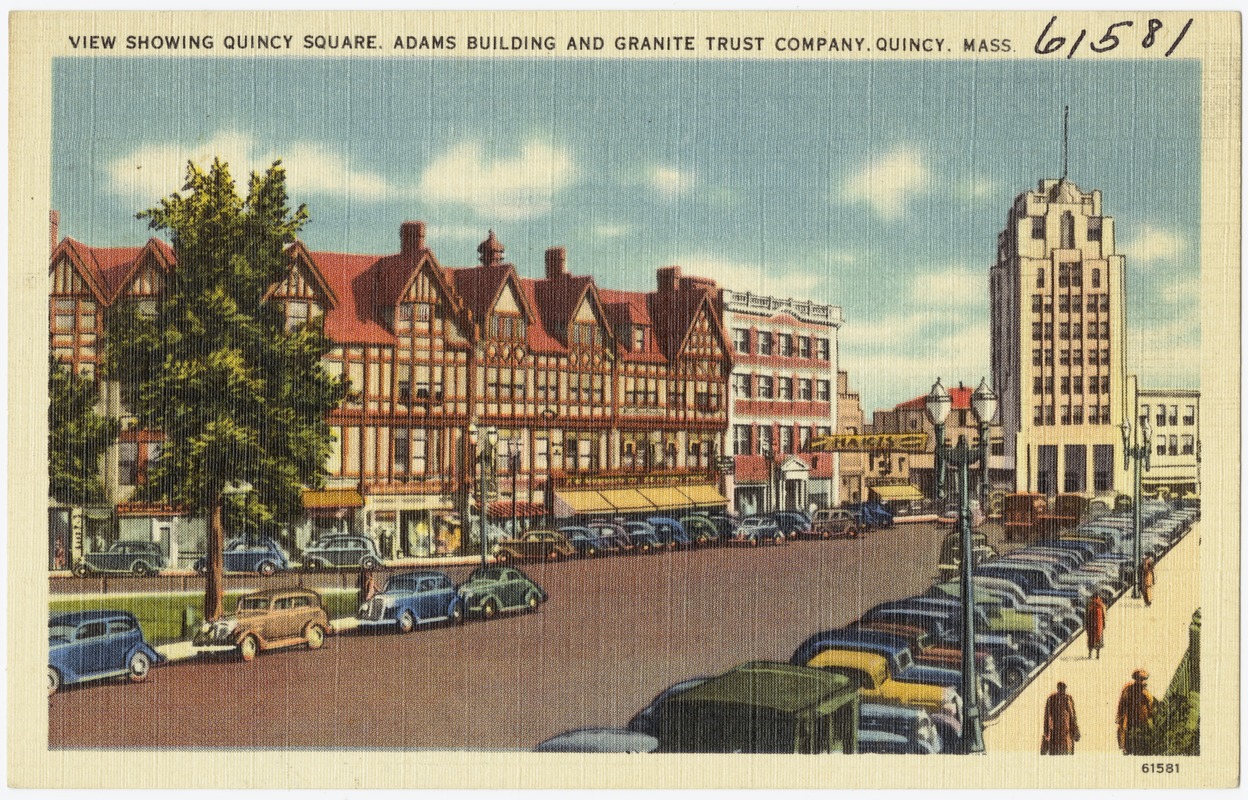 View showing Quincy Square, Adams Building and Granite Trust Company
