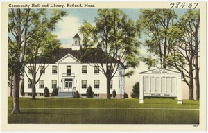 Community hall and library, Rutland, Mass.