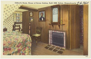 Clifford's room, House of Seven Gables, built, 1668, Salem, Mass.