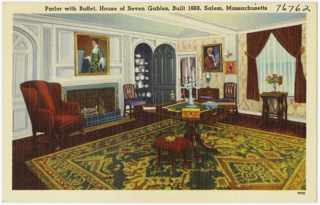 Parlor with Buffet, House of Seven Gables, built, 1668, Salem, Mass.