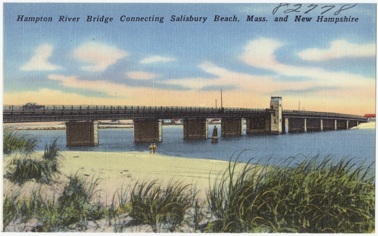 Hampton River Bridge connecting Salisbury Beach, Mass. and New Hampshire