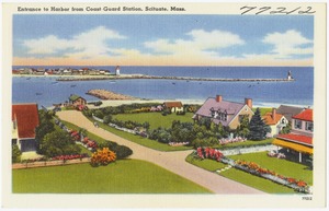 Entrance to harbor from Coast Guard Station, Scituate, Mass.