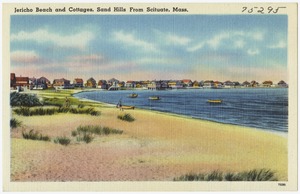 Jericho Beach and cottages, Sand Hills, From Scituate, Mass.