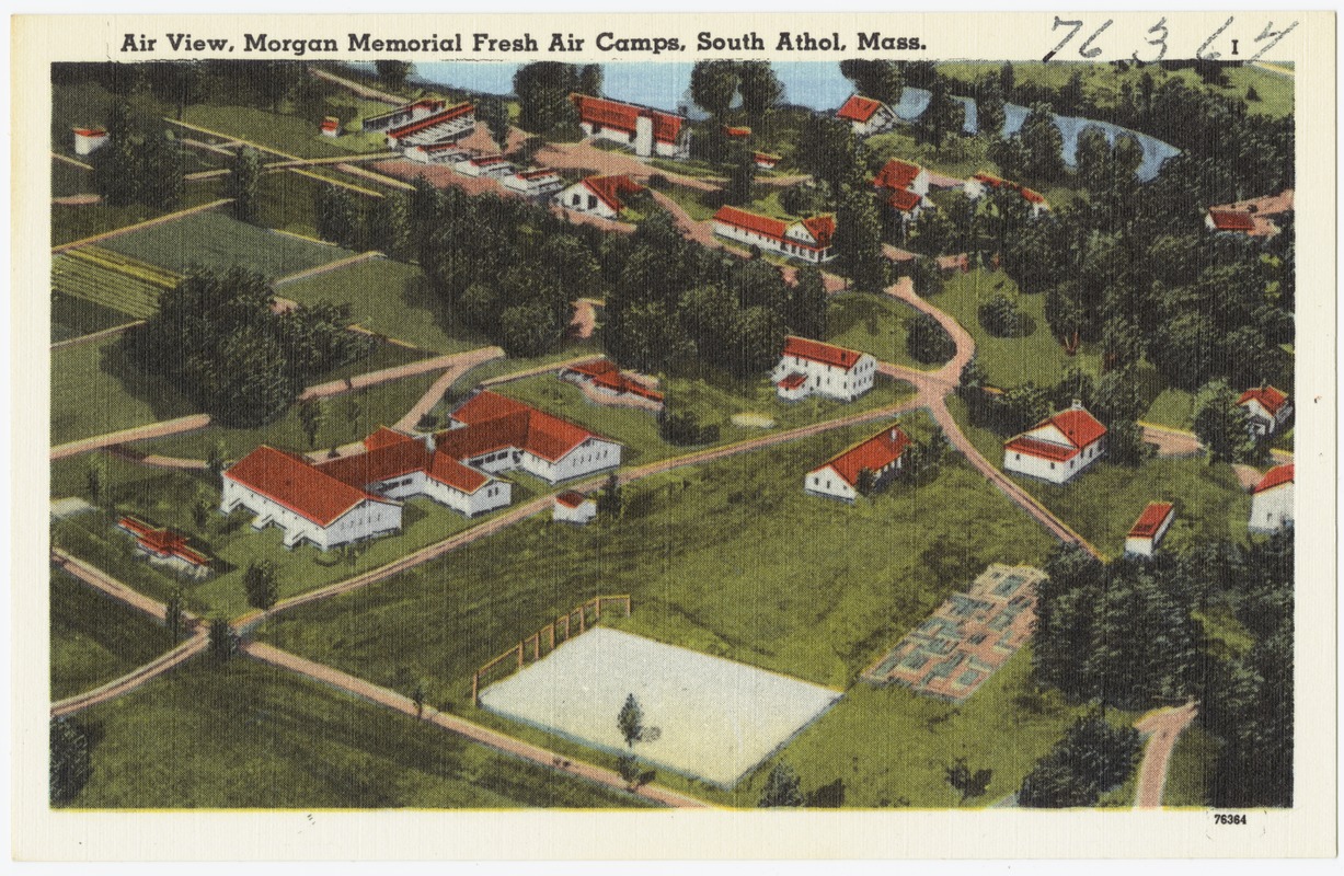Air view, Morgan Memorial Fresh Air Camps, South Athol, Mass.