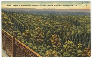 Grand Canyon of Alabama, between Red and Shades Mountains, Birmingham, Ala.
