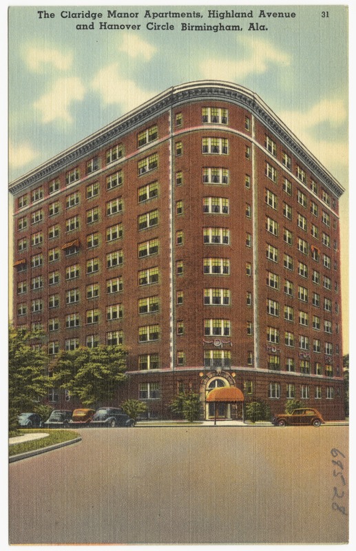 The Claridge Manor Apartments, Highland Avenue and Hanover Circle, Birmingham, Ala.