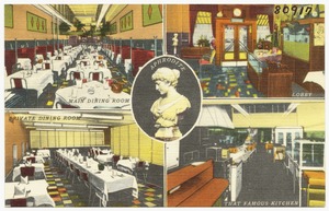 U.S. Famous Steak House; Aphrodite, main dining room, private dining room, lobby, that famous kitchen