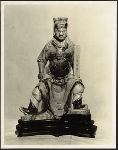 Chinese porcelain figure, possibly a God or warrior
